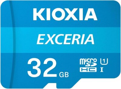 Kioxia LMEX1L032GG2 Exceria microSD Card with Adapter, Class 10, U1 UHS Speed Class, 100MB/s Read Speed, 32GB