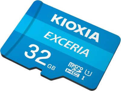 Kioxia LMEX1L032GG2 Exceria microSD Card with Adapter, Class 10, U1 UHS Speed Class, 100MB/s Read Speed, 32GB