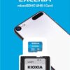 Kioxia LMEX1L032GG2 Exceria microSD Card with Adapter, Class 10, U1 UHS Speed Class, 100MB/s Read Speed, 32GB