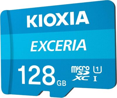 Kioxia 128GB microSD Exceria Flash Memory Card w/Adapter U1 R100 C10 Full HD High Read Speed 100MB/s LMEX1L128GG2