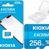 Kioxia Exceria 256GB MicroSD UHS-I Class 10 Full HD 100MB/s MicroSDHC Memory Card for Smartphone & Tablet Bundle with (1) GoRAM Plastic Case (256GB, 1 Pack)