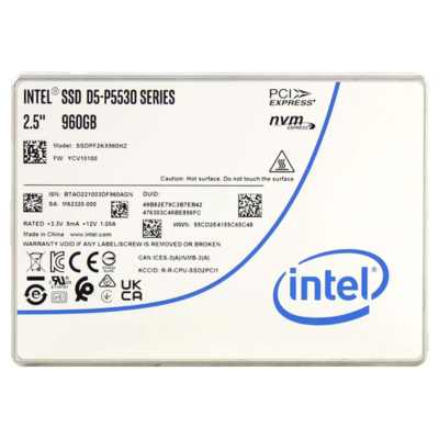 Intel SSD 960GB D5-P5530 Series SSDPF2KX960HZN1 U.2 NVMe Solid-state drive