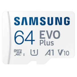 Samsung Evo Plus 64GB SDXC U1 Class 10 A1 130MB/s MicroSD Memory Card with Adapter 2021 Version (MB-MC64KA/EU)