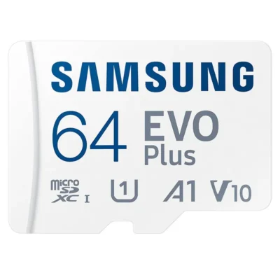 Samsung Evo Plus 64GB SDXC U1 Class 10 A1 130MB/s MicroSD Memory Card with Adapter 2021 Version (MB-MC64KA/EU)