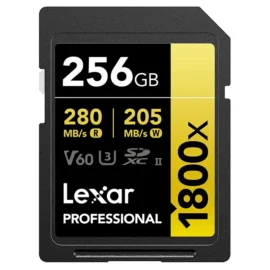 Lexar Professional 1800x SDXC UHS-II Card GOLD Series LSD1800256G-BNNNG