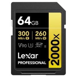 Lexar Professional 2000x SDHC/SDXC UHS-II Card GOLD Series LSD2000064G-BNNNG