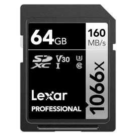 Lexar Professional Silver 1066x SDXC UHS-I Memory Card Silver Serie LSD1066064G-BNNNG