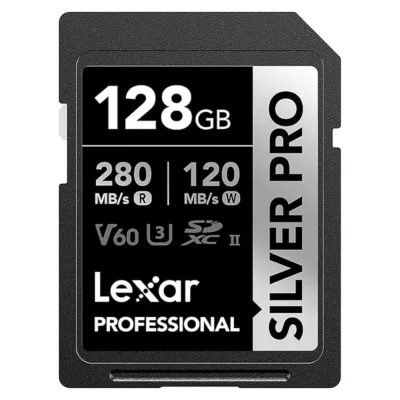 Lexar 128GB Professional SILVER PRO SDXC Memory Card LSDSIPR128G-BNNNU