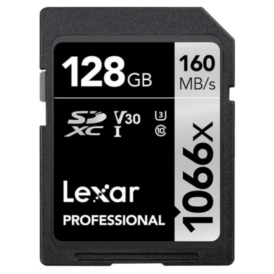 Lexar Professional Silver 1066x SDXC UHS-I Memory Card Silver Serie LSD1066128G-BNNNG