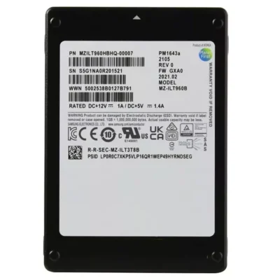 Samsung PM1643a 960GB SAS 12Gb/s 2.5" Enterprise Server SSD - MZILT960HBHQ-00007