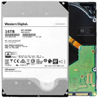 WD Ultrastar DC HC550 16TB SAS 3.5" 512MB WUH721816AL5201 HDD Hard Disk Drive