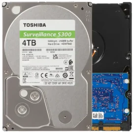 Toshiba 4TB S300 Surveillance HDD - 3.5' SATA Internal Hard Drive Supports up to 64 HD cameras at a 180TB/Year workload (HDWT840UZSVA)