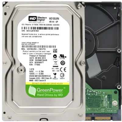 Western Digital AV-GP WD10EURX 1TB IntelliPower 64MB Cache SATA 6.0Gb/s 3.5" Internal Hard Drive -Manufacture Recertified Bare Drive