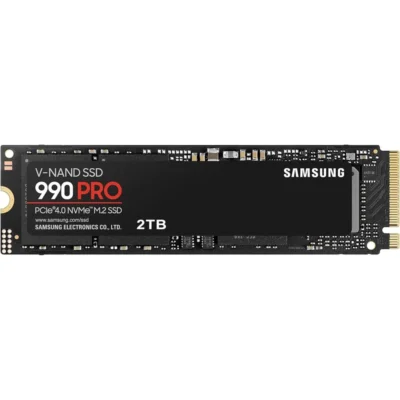 Samsung 990 PRO 2TB PCIe 4.0 (up to 7450 MB/s) NVMe M.2 (2280) Internal Solid State Drive (SSD) (MZ-V9P2T0BW)