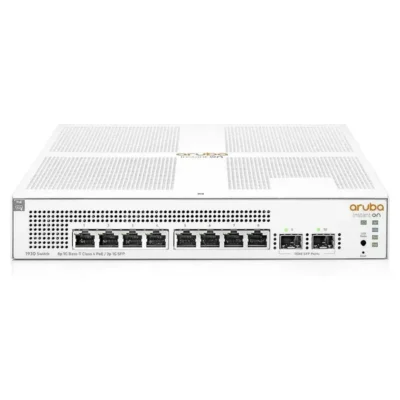 Aruba Instant On 1930 8-Port PoE Gb Ethernet 8xGE PoE (124W), 2X 1G SFP, L2+ Smart Switch US Cord (JL681A#ABA)