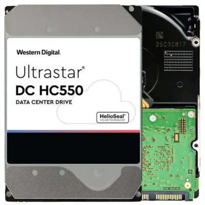 WD Ultrastar DC HC550 18TB Hard Drive 3.5" Internal 512MB SATA 7200 RPM 512E SE NP3 DC HC550 0F38459 (WUH721818ALE6L4)