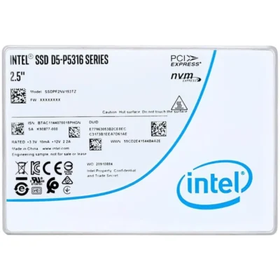 Intel SSD D5-P5316 Series 30.72TB 2.5" 15mm NVMe PCIe 4.0 x4 SSDPF2NV307TZN1