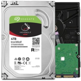 Seagate IronWolf 4TB NAS Hard Drive 5900 RPM 64MB Cache SATA 6.0Gb/s CMR 3.5" Internal HDD for RAID Network Attached Storage ST4000VN008