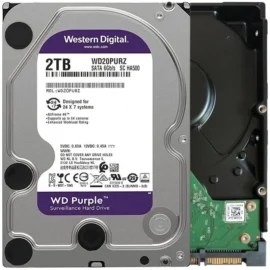 WD Purple 2TB Surveillance Hard Disk Drive - 5400 RPM Class SATA 6Gb/s 64MB Cache 3.5 Inch WD20PURZ