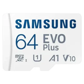 SAMSUNG EVO Plus w/ SD Adaptor 64GB Micro SDXC, Up-to 130MB/s, Expanded Storage for Gaming Devices, Android Tablets and Smart Phones, Memory Card, MB-MC64KA/AM, 2021